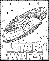 Lucrehulk class spaceship coloring page Star Wars