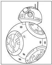 BB8 coloring page Star Wars character