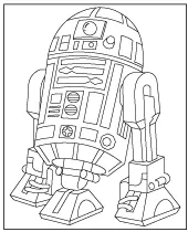 R2D2 coloring page Star Wars robot