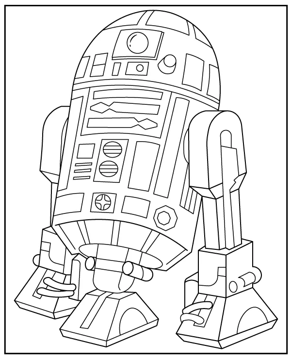 R2-D2 coloring page Star Wars droid
