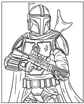 The Mandalorian coloring page Star Wars character