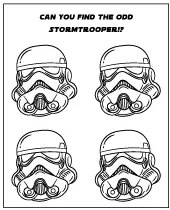 Star Wars puzzle for kids - find the odd Stormtrooper