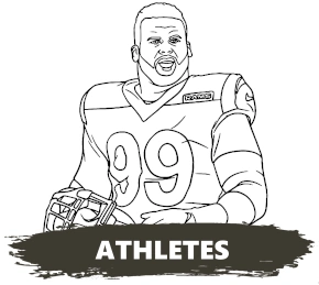 Athletes coloring pages category banner