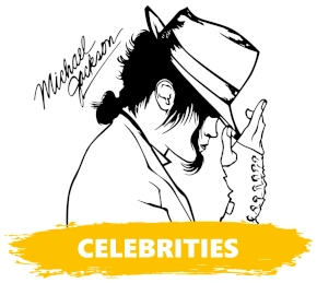 Celebrities coloring pages category banner