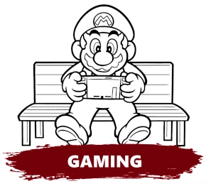 Gaming coloring pages category banner