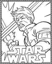 Star Wars coloring page to print lightsaber fight