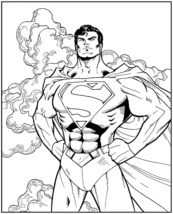 Superman coloring picture for children