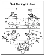 Puzzles for kids - find matching Peppa Pig puzzle