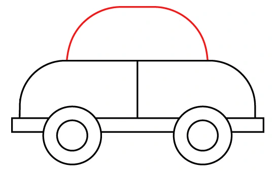 How to draw a car – step 5 roof How to draw a car - step 5 roof