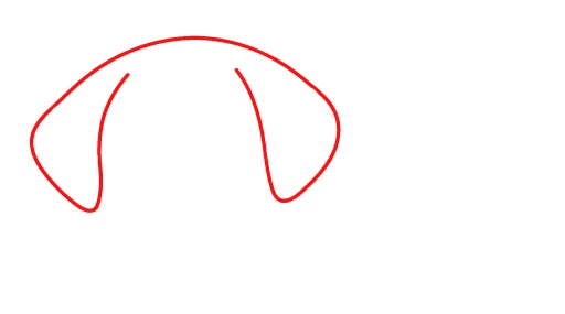 How-to-draw-a-dog-step-1 How to draw a dog - step 1 ears
