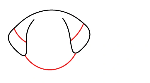 How-to-draw-a-dog-step-2 How to draw a dog - step 2 head