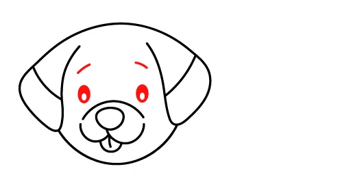 How-to-draw-a-dog-step-6 How to draw a dog - step 6 eyes