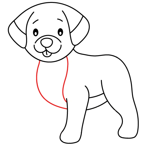 How-to-draw-a-dog-step-9 How to draw a dog - step 9 torso