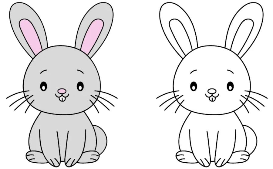How to draw a rabbit tutorial - finished drawing