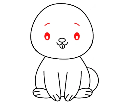 How to draw a rabbit tutorial - step 8 eyes and eyebrows