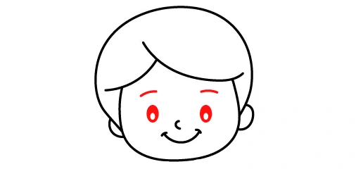 How-to-draw-a-boy-drawing-step-4-eyes How to draw a boy tutorial - step 4 eyes