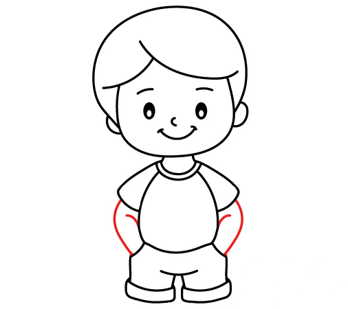 How-to-draw-a-boy-drawing-step-8-arms How to draw a boy tutorial - step 8 arms