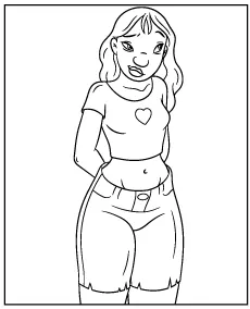 Printable Nani coloring page Lilo's sister