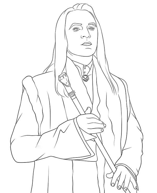 Lucius Malfoy coloring page Harry Potter character