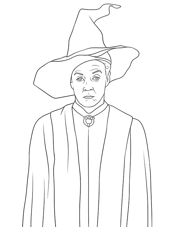 Minerwa McGonagall coloring page Harry Potter character