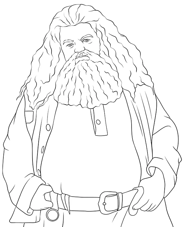 Rubeus Hagrid coloring page Harry Potter character