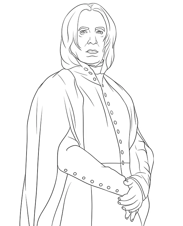 Severus Snape coloring page Harry Potter character