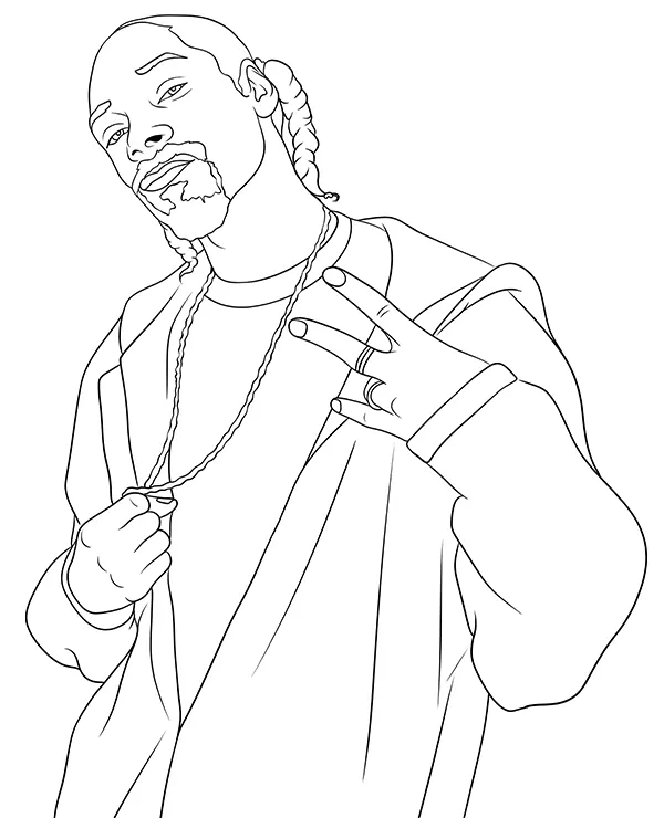 Snoop Dog coloring page American rapper