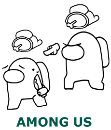 Among Us coloring pages category cover