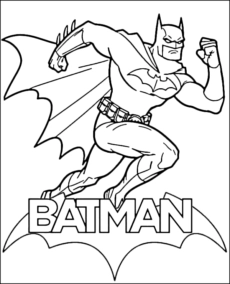 Batman coloring page to print superhero