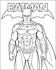 Batman coloring page dark knight