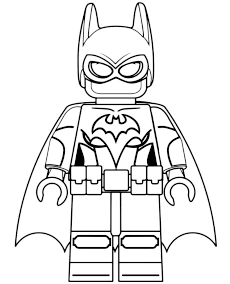Batman LEGO Batgirl coloring page miniature