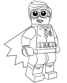 LEGO Robin coloring page to print