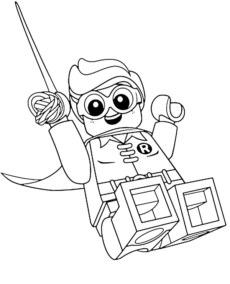 LEGO Robin coloring page Batman ally