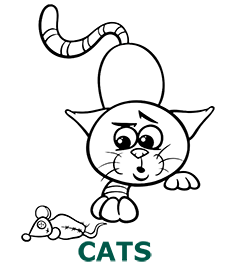 Cats coloring pages category cover