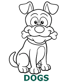 Dogs coloring pages category cover