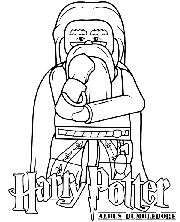 Albus Dumbledore Coloring Page LEGO Harry Potter