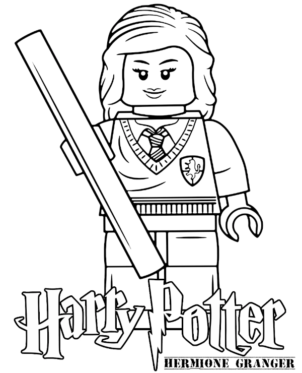 Hermione Granger Coloring Page LEGO Harry Potter