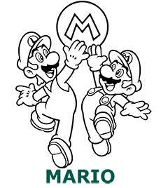 Mario coloring pages category cover