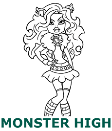 Monster High coloring pages category cover