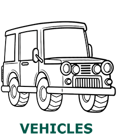 Vehicles coloring pages category cover