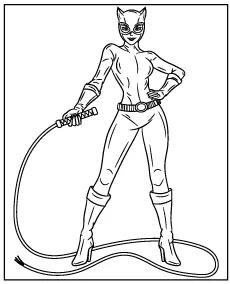 Printable coloring page of Catwoman