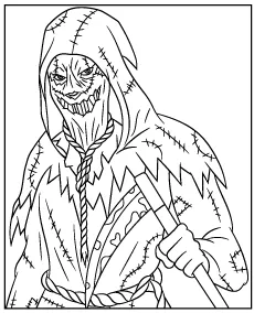 Printable coloring page of Scarecrow - Batman's enemy