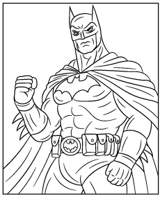 Coloring page of Batman supehero