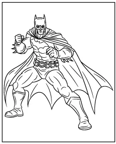 Coloring page of Batman hero