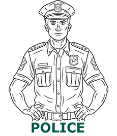 Police coloring pages category