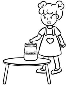 Charity coloring pages for children