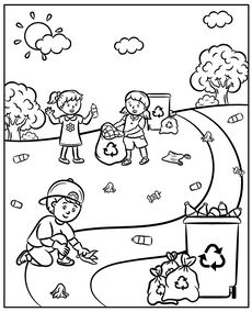 Earth day coloring page