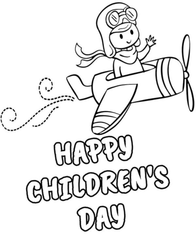 Children's Day Coloring Pages to Print