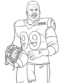 Coloring page of Aaron Donald NFL player