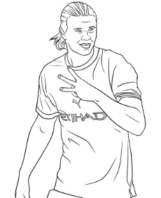 Erling Haaland coloring sheet to print